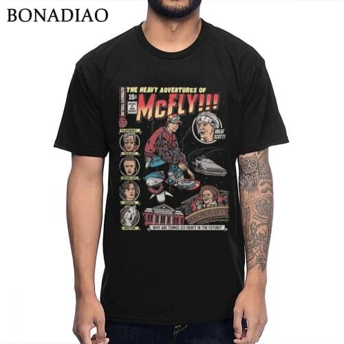 Science fiction film Back To Future Time Machine DeLorean Heavy Adventures T shirt 2019 New Arrival Vintage Design Tee Shirt