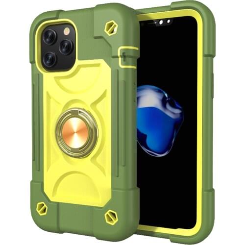 Hybrid Armor Ring Holder Phone Case For iPhone 12 11 Pro Max XR XS Max X 7 8 Plus 12 Pro 11 Shockproof Rugged PC Back Cover