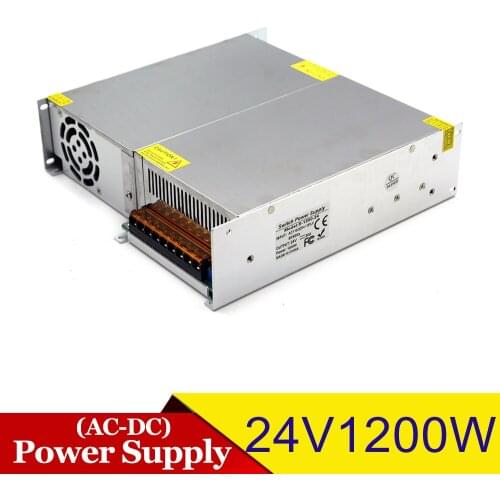 1200W 24V 50A Switching Power Supply Unit AC to DC power Adapter 110v 220v Input to DC24V SMPS For CCTV Printer Lighting Stepper