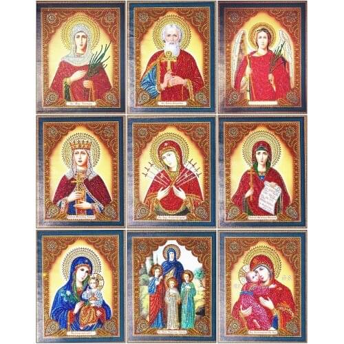 EverShine Partial Diamond Embroidery Religion Icons Special Shape Diamond Painting Virgin Mary Picture Of Rhinestones Paintings