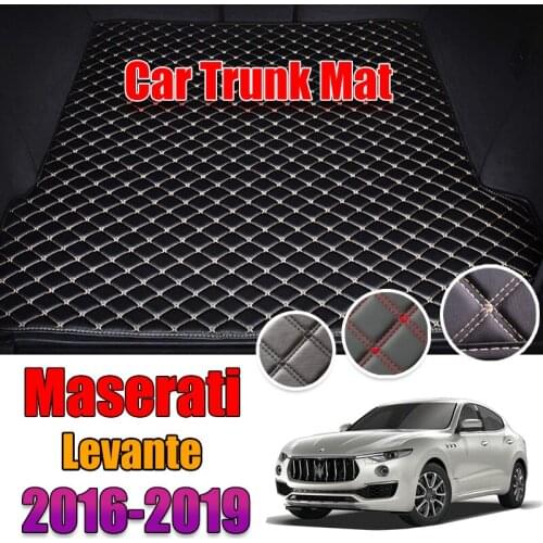 Leather Car Trunk Mat For Maserati Levante 2016-2019 Cargo Liner Accessories Interior Boot