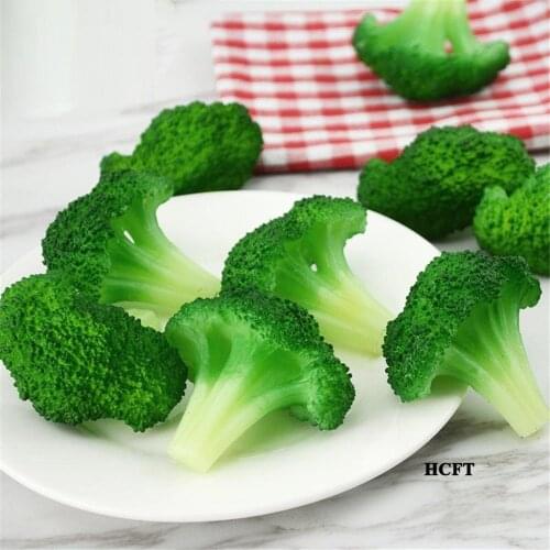 Kitchen cabinet dining room hall hotel restaurant store shop decoration Faux fake broccoli cauliflower artificial vegetables