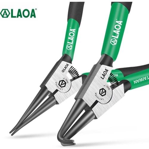 LAOA 9/12 Inch Circlip Pliers Multifunctional Shaft Hole Snap Ring Pliers Set Multi Crimp Tool Internal External Ring Remover
