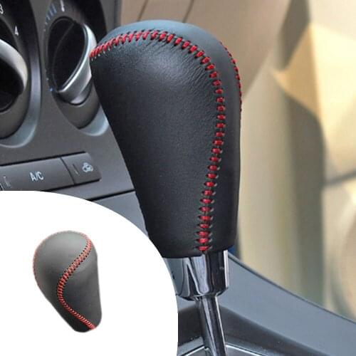 Muchkey Leather Gear Stick Covers For Mazda2 Mazda3 Mazda6 CX-3 CX-5 CX-7 CX-9 MX-5 Non-slip Automatic Shifter