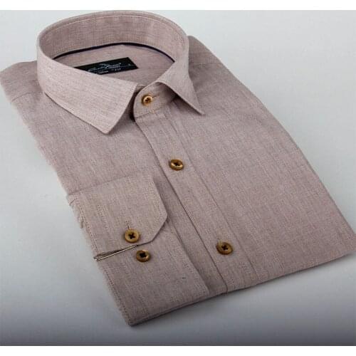 2020 Men Fashion Casual Long Sleeved Single Patch Pocket Clothing Soft Comfortable Social Business Dress Slim Fit Style Male