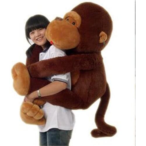 New Lovely Big Brown Monkey Plush Toy Soft Stuffed Giant Animal Doll Kid Gift Hot Toys for Children Cute Plush