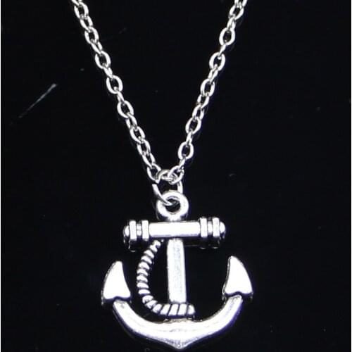 New Fashion Necklace 22x20mm anchor sea Pendants Short Long Women Men Colar Gift Jewelry Choker