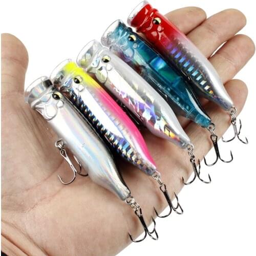 New Fishing Lure 12cm/15.6g Topwater Popper Hard Bait Wobbler Jig Bait Crankbait Carp Artificial Striped Pesca Fishing Tackle