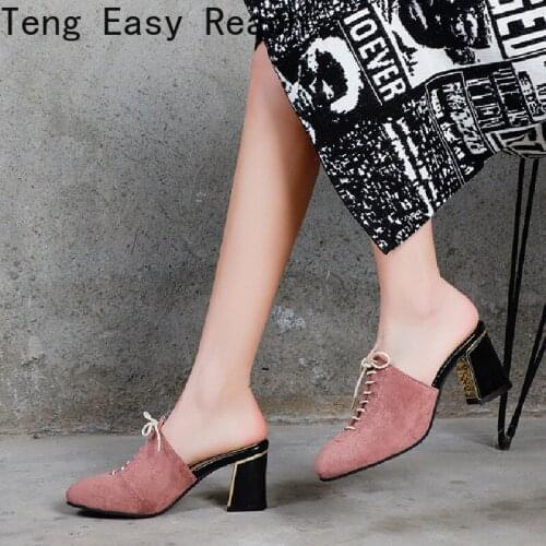 New Flops Pointed Toe Slippers Women Summer Shoes Women Slides High Heels Outdoor Women Sandals 2021