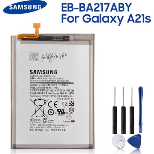 Original Replacement Phone Battery EB-BA217ABY For Samsung Galaxy A21s Authentic Rechargeable Battery 5000mAh With Free Tools