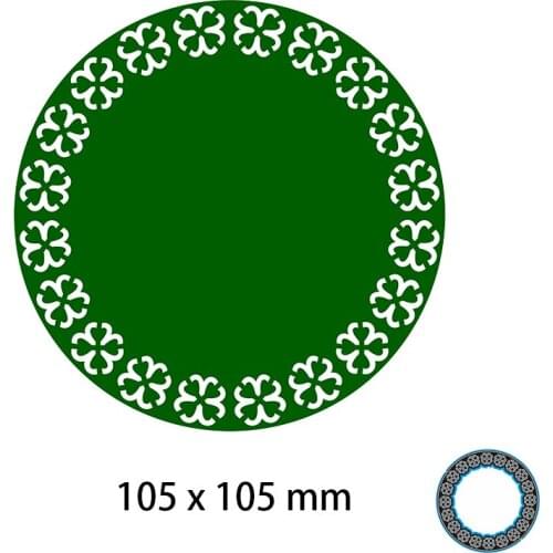 Cutting Dies Four-leaf Clover Circles New for Decoration Scrapbooking Stencil Paper Craft Album Template 105*105mm
