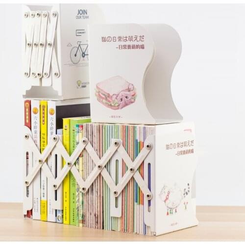 Expandable Bookcase Desktop Bookend Stand Holder Adjustable Book Rack for Kid Child Student Office Book Organizer Bookshelf