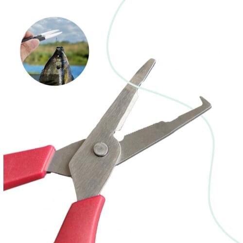 Red Stainless Steel Fishing Scissor Mini Portable Hook Tackle Tool Line Cutter for Angling Fishing Accessories