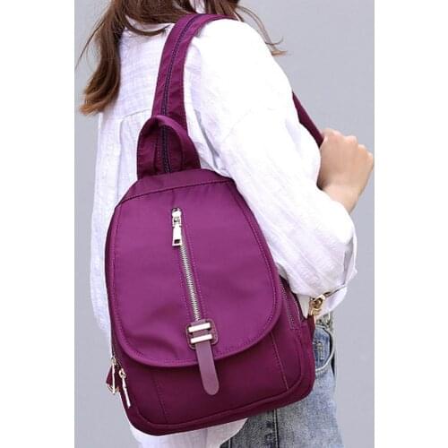 Women Backpacks Large capacity Waterproof Nylon Solid Color Zipper Backpack Portable Travel Bag Pack Backpacks 2021