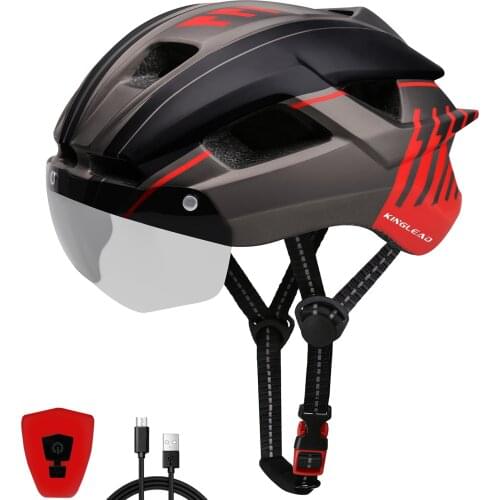 SHINMAX Ultra-Light With Led Riding Helmet Road Bike Motorcycle Helmet Detachable Lens Safety Smart Helmet Riding Equipment caps