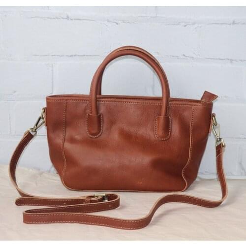 Natural Leather Handbags Women Bags Female Shoulder Crossbody Bag Vintage Genuine Leather Tote Luxury Designer Top-Handle Bags