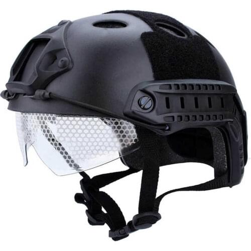 Military Tactics Helmet with Protective Goggles Airsoft Fast Helmet Outdoor Paintball Riding Hunting Combat Lightweight Helmet