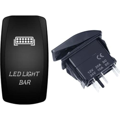 1PC Auto Car Styling Rocker 5Pins Switch 12 24V Dual Backlit Zombie Blue LED Light Laser Etched ARB Marine Boat ON-OFF Control