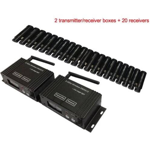 DHL Free Shipping 22pcs/lot 2.4G wireless dmx controller wireless LCD display controller and wirelesss dmx black receiver