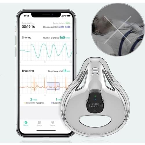 Bluetooth Snoring Device Sleep Breathe Monitoring Sleep Apnea Monitor Improve Sleep Quality