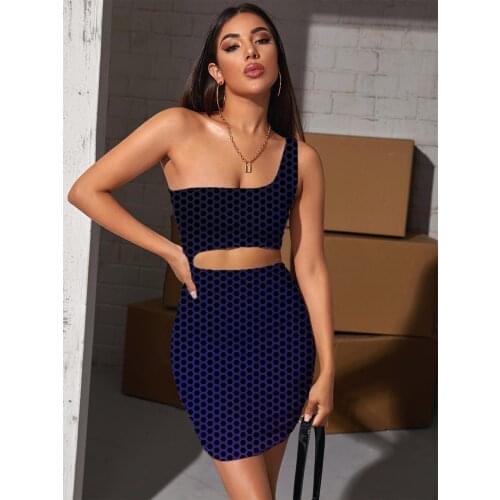 Giyu Brand Geometry Dresses Women Cube Pleating Abstract Hollow out Dresses Psychedelic Vestido Sexy Womens Clothing