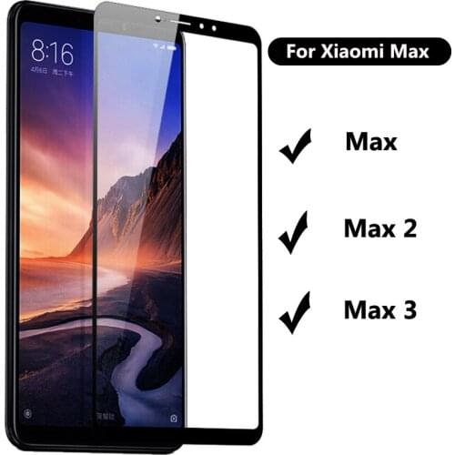 BUYFUN 9H Tempered Glass For Xiaomi Mi Max 2 Phone Case Full Cover Glass Screen Protector For Xiaomi Max2 Max3 3 Protective Film
