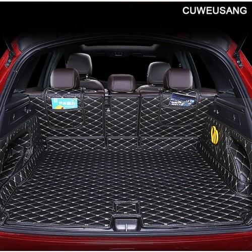 CUWEUSANG leather car trunk mats for Mercedes Benz GLC 2016-2021 GLA Years cargo liner accessories interior boot