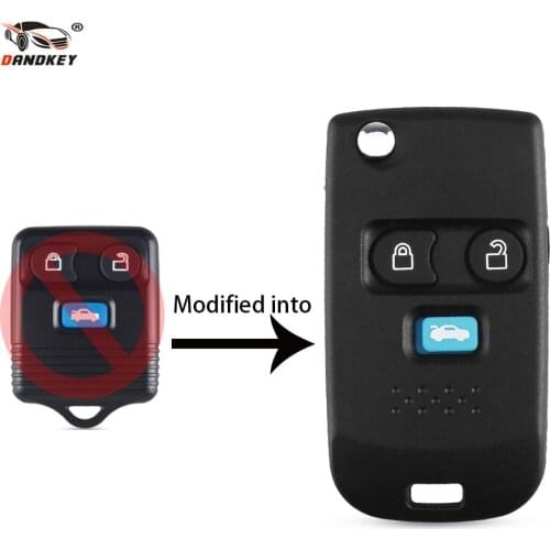 Dandkey 3 Buttons Remote Car key shell For Ford Transit Maverick MK6 Connect 2000 2001 2002 2003 2004 2005 2006 Fob FO21 Blade