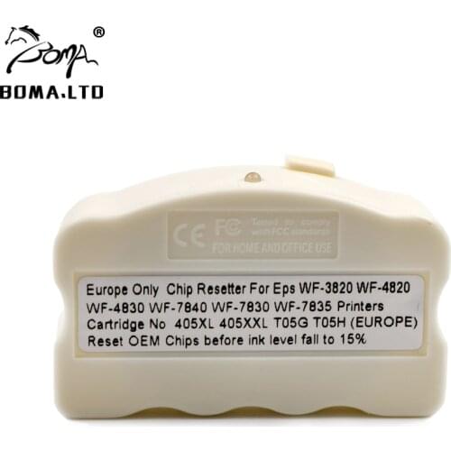 Europe 405 405XL Original Cartridge Chip Resetter For Epson Workforce WF-7830 WF-7840 WF-3820 WF-4820 WF-4830 WF-7835 Printer