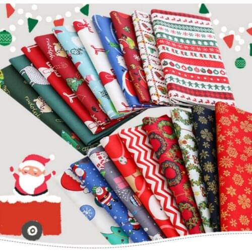 Christmas Series printed Cotton fabric By lot DIY handmade Cotton patchwork fabric