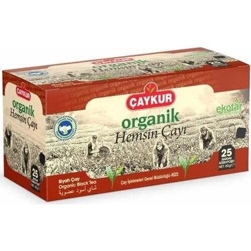 PERFECT DRINKS WITH GREAT TASTE Çaykur Organic Black Hemşin Tea 25 Strained Bag 50 gr FREE SHİPPİNG
