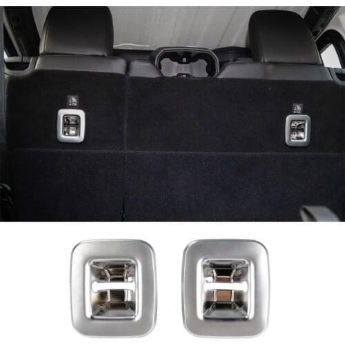 JXKaFa Fit For Jeep Wrangler JL 2018 Car Rear Trunk Hook Decoration Cover Trim Frame Bezel Styling Molding ABS 2Pcs/set