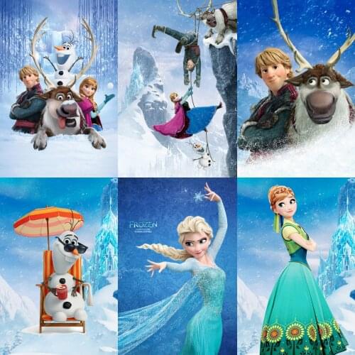 Canvas Painting Disney Frozen Princess Aisha Posters and Prints Wall Art Room Decor Pictures for Kids Home Decoration Wall Decor
