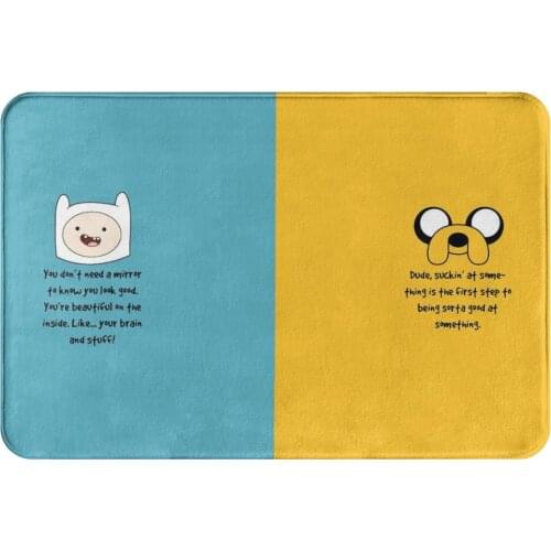 Adventure Time Finn Jake TV Bath Mat BMO Doormat Kitchen Carpet Entrance Door Rug Home Decoration
