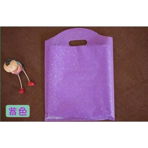 Lace Plastic bag with logo printed Wholesale Carrier Packing shopping Gift Pouch Wedding gift Packaging Plastic Bag With Handle