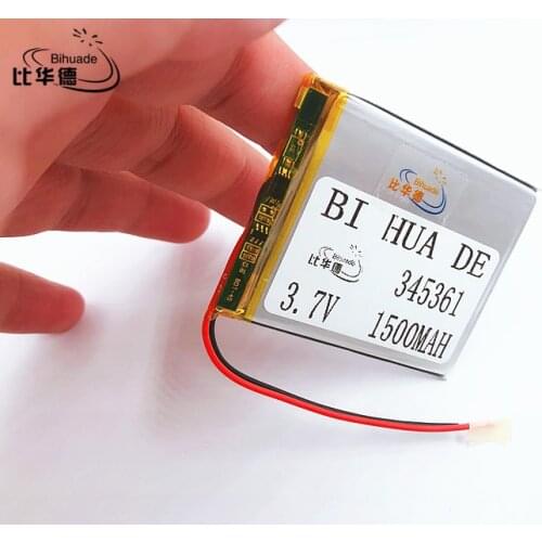 Li-po 3.7V 1500mAh 345361 Lithium Polymer Rechargeable Battery ion cells For Mp3 Mp4 Mp5 DIY PAD E-book heads