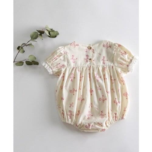 Lorfowers girls Bodysuit With Short Sleeves For Babies