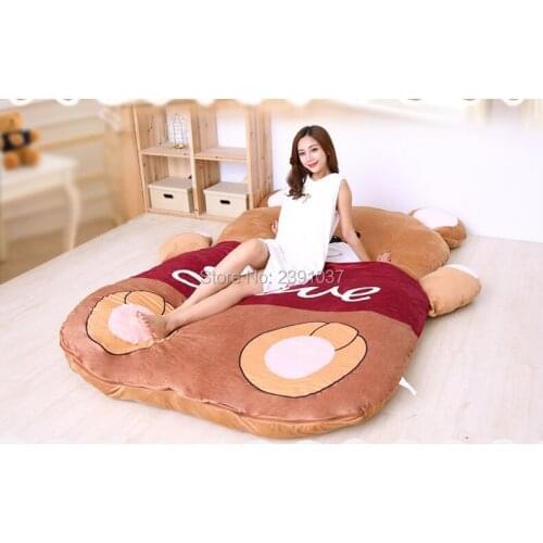 1.5x2m Cute bear Sleeping Bed Beanbag Mattress for Children Chinese Zodiac double Tatami Sofa Warm Cartoon Tatami Sleeping