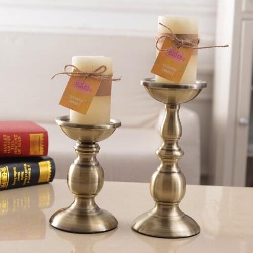 Metal Candle Holder Flower Vase Bronze Candelabra Fashion Wedding Candle Stand Exquisite Candlestick Table Home Christmas Decor