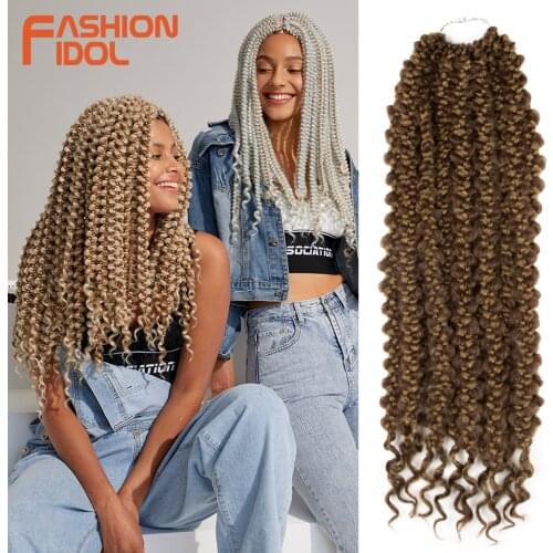 FASHION IDOL Butterfly Locs Crochet Hair Synthetic Faux Locs Crochet Braids Hair Extensions Pre looped Pre-twisted Braids 20"