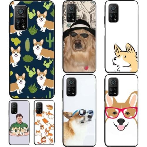 Cartoon Corgi Dog Case For POCO X3 F2 Pro F1 Funda For Xiaomi Mi 9T 10T Pro A3 9 Mi Note 10 Lite Coque