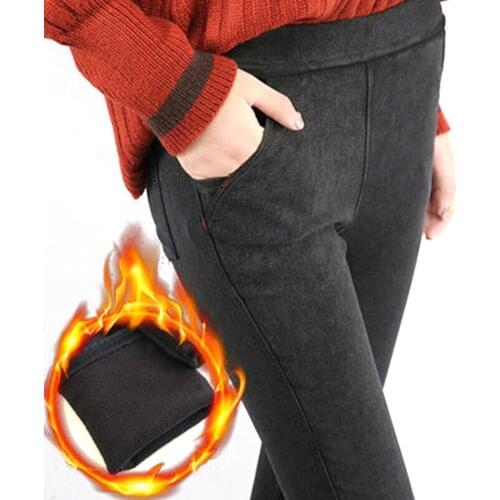 Newest Womens Warm Fleece Lined Pant Leggings Thermals High Waist Stretch Trousers Winter