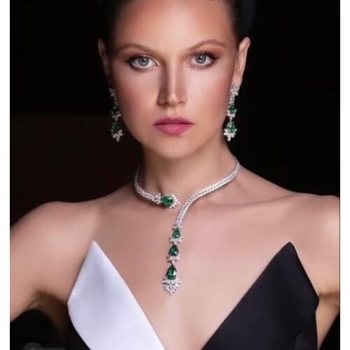 New Luxury 4PCS High Quality Bangle Earrings Ring Necklace Jewelry Set for Women Bridal Wedding Party Jewelry bisuteria mujer