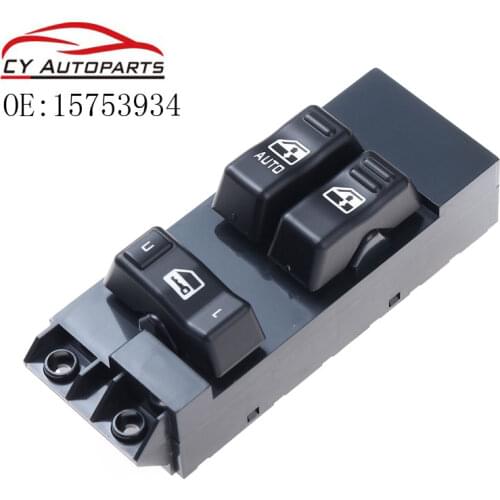 YAOPEI Brand New Black Master Power Window Switch Driver Side Left LH For Chevy Silverado 2000-2002 15054161 15753934