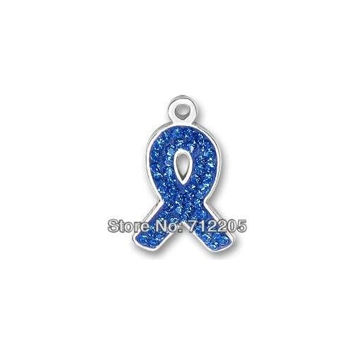 Blue Austrian crystal ribbon charms for bracelet and necklaces(H105937)