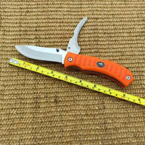 Outdoor multifunctional folding knife and hook two in one sharp blade anti slip ABS handle camping survival EDC tool