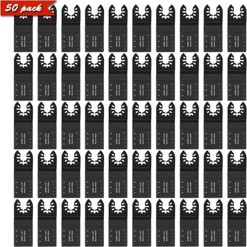 50Pcs 35mm Saw Blade Oscillating Blade Multi Tool Saw For Renovator For Bosch, Fein Multimaster Wood Cutting Accessories Kit