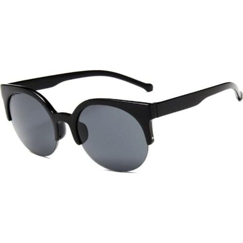 Classic Semi-Rimless Sunglasses Women Luxury Brand Designer Half Frame Sun Glasses Female Shades Ladies Oculos De Sol Feminino