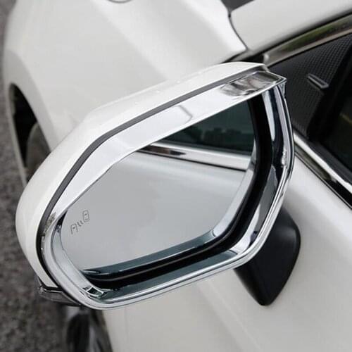 CEYUSOT 2 PCS/set For Toyota Avalon Rearview Mirror Rain Eyebrow ABS Chrome Door Mirror Rain Rearview Visor Eyebrow Accessories