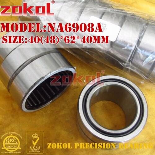 ZOKOL NA6908 A NA6908A Entity ferrule needle roller bearing 40*62*40mm RNA6908A 48*62*40mm